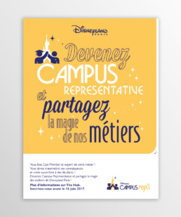Campus rep's, une initiation de Disneyland Paris pour un programme Cast Member/étudiant alternant.